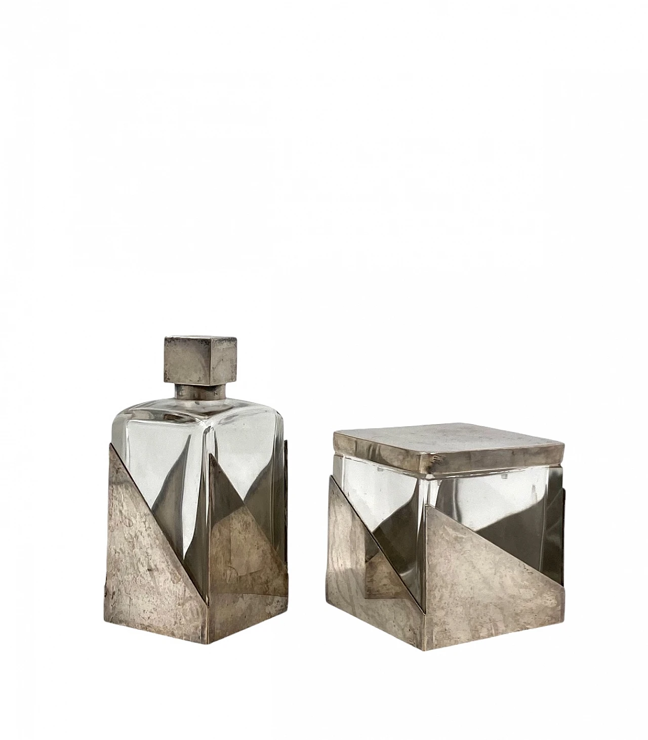 Art Deco perfume bottle and box set, France, 1930s 2