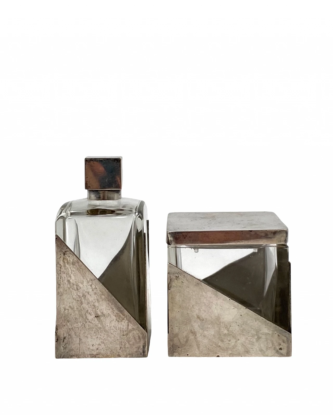 Art Deco perfume bottle and box set, France, 1930s 7