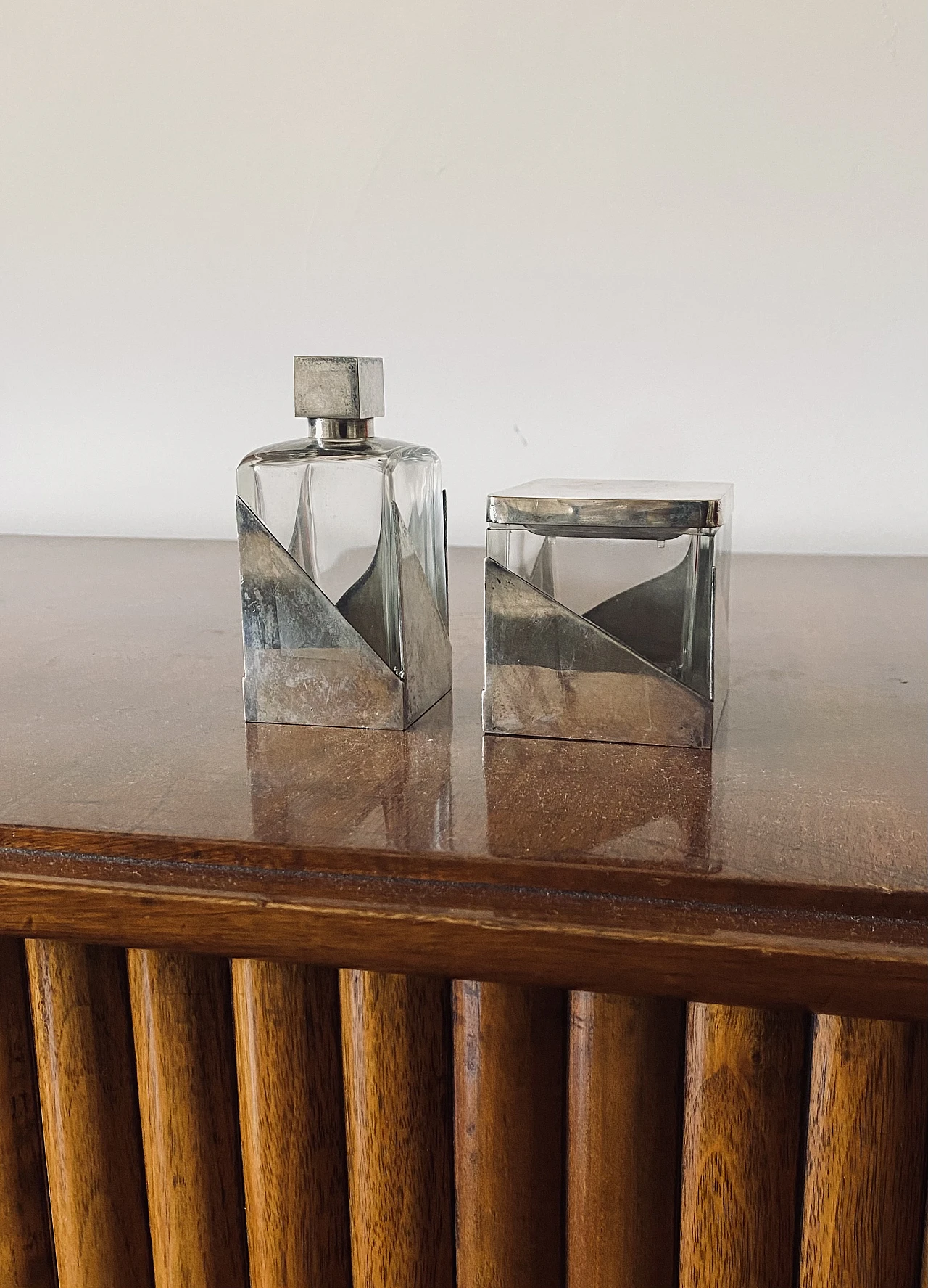 Art Deco perfume bottle and box set, France, 1930s 9