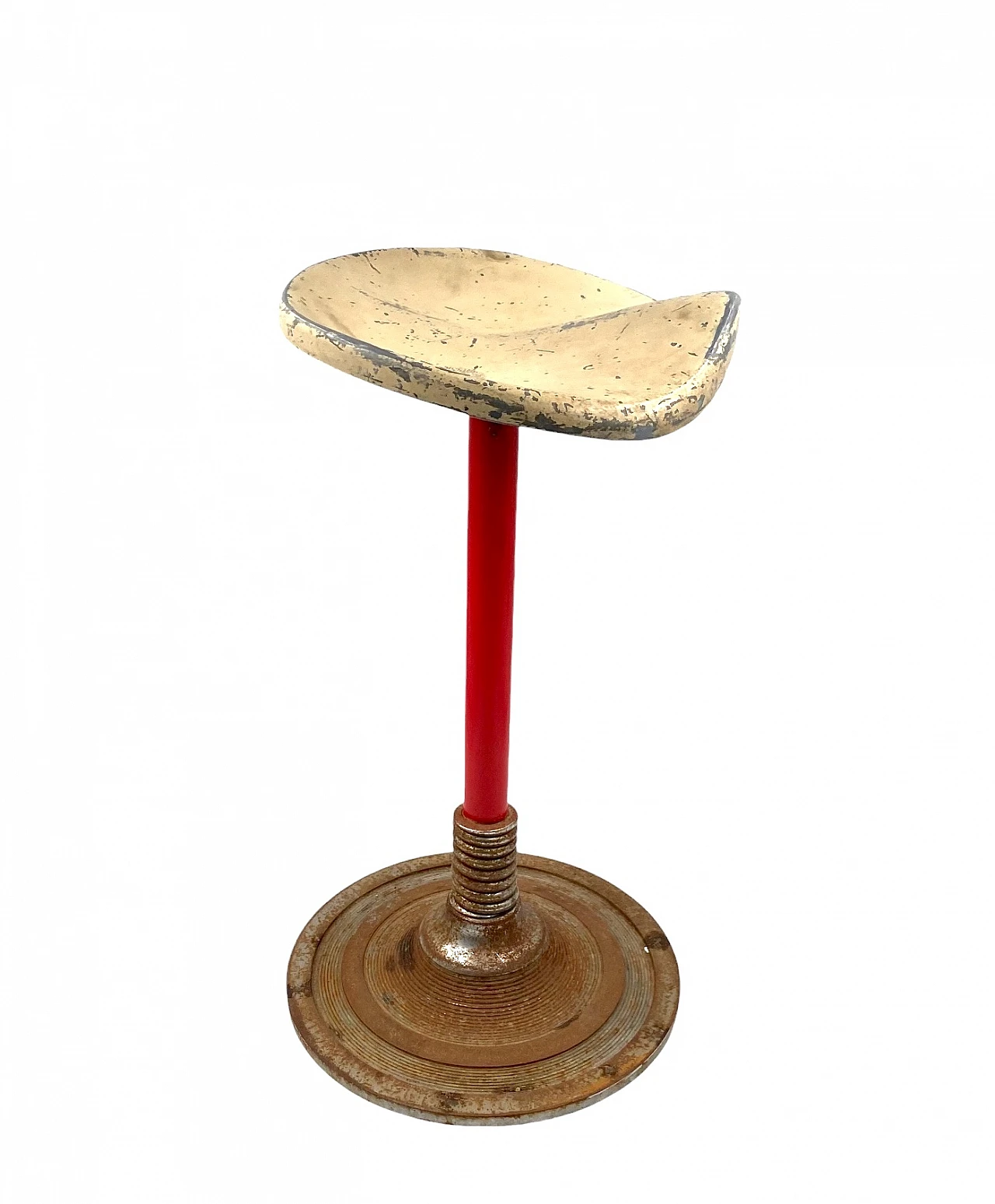 Mid-century red stool, France, 1950s 1