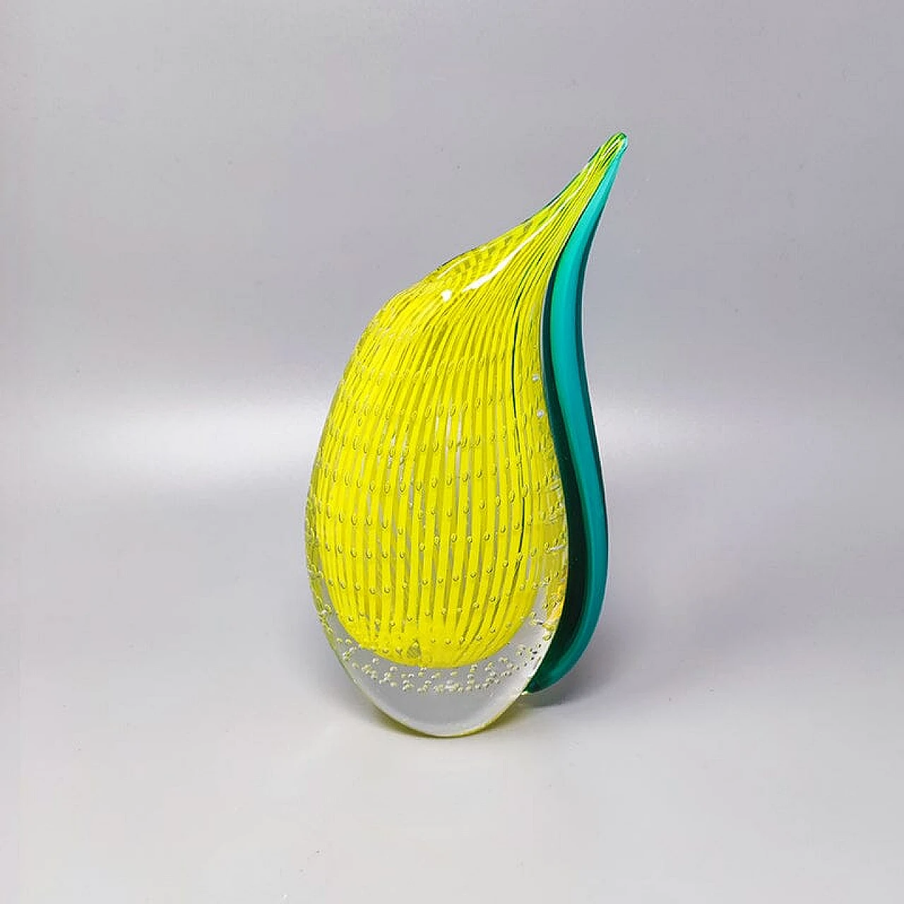 Yellow and Green Rosenthal  Vase in Murano Glass, 1960s 3