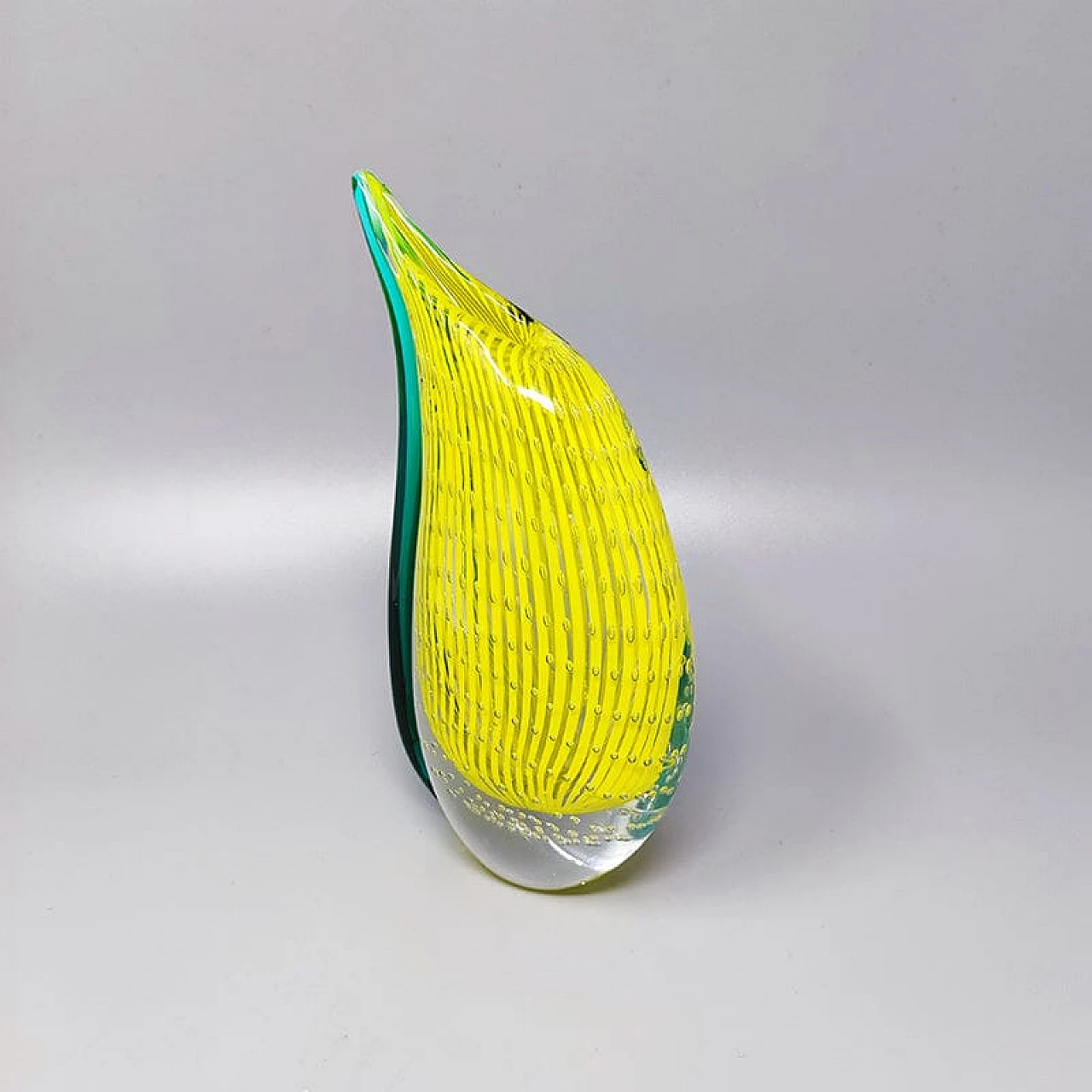 Yellow and Green Rosenthal  Vase in Murano Glass, 1960s 4