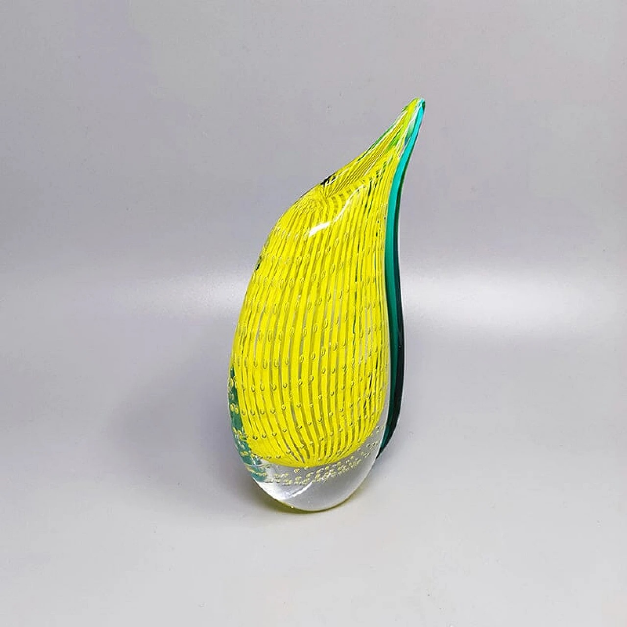 Yellow and Green Rosenthal  Vase in Murano Glass, 1960s 5