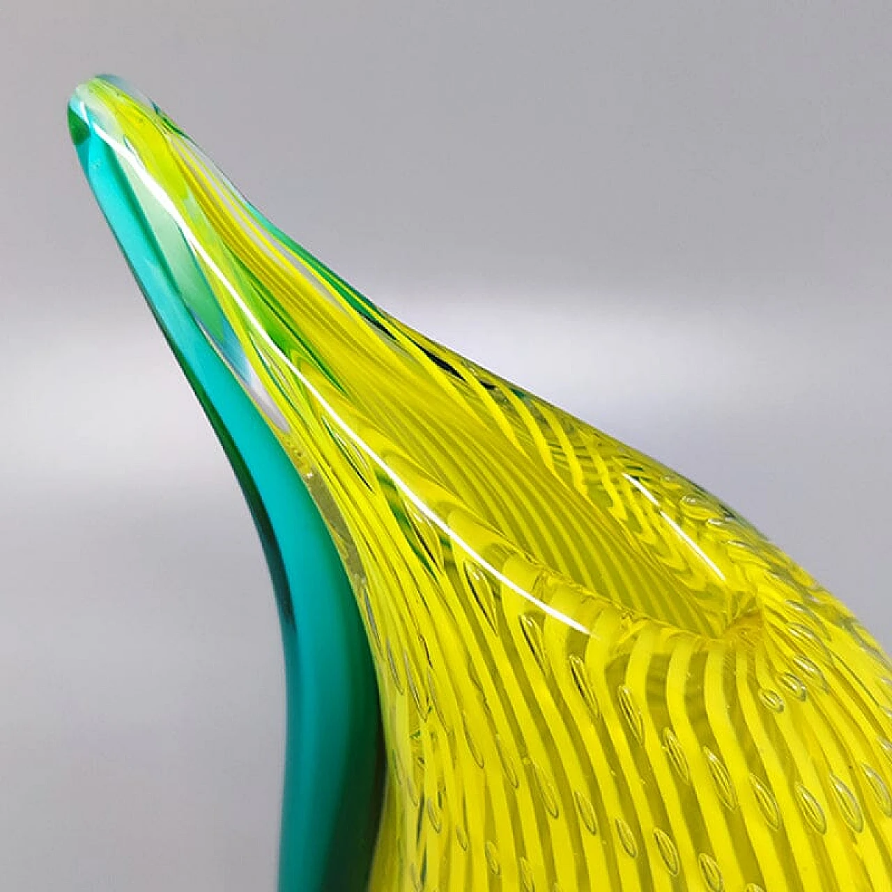 Yellow and Green Rosenthal  Vase in Murano Glass, 1960s 6