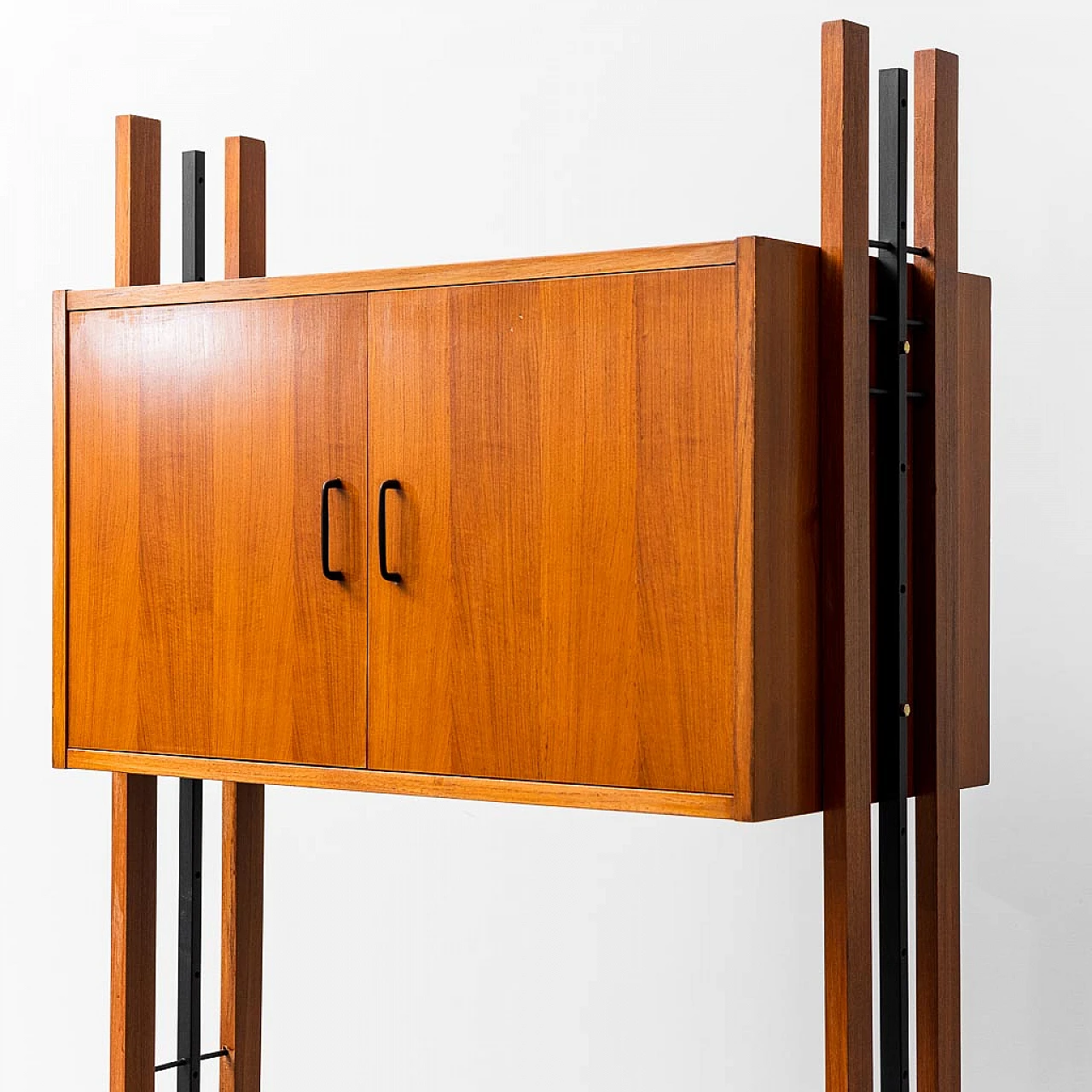 Teak bookcase cabinet, 1960s 8