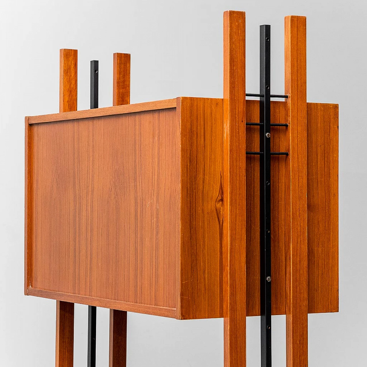 Teak bookcase cabinet, 1960s 10