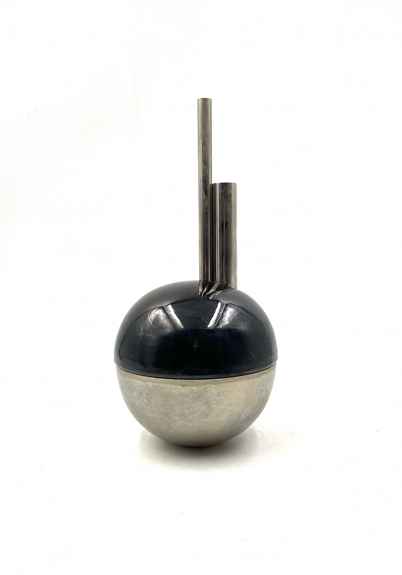 Mario Bertozzi, ceramic spherical vase, Marber Italy, 1970s 1