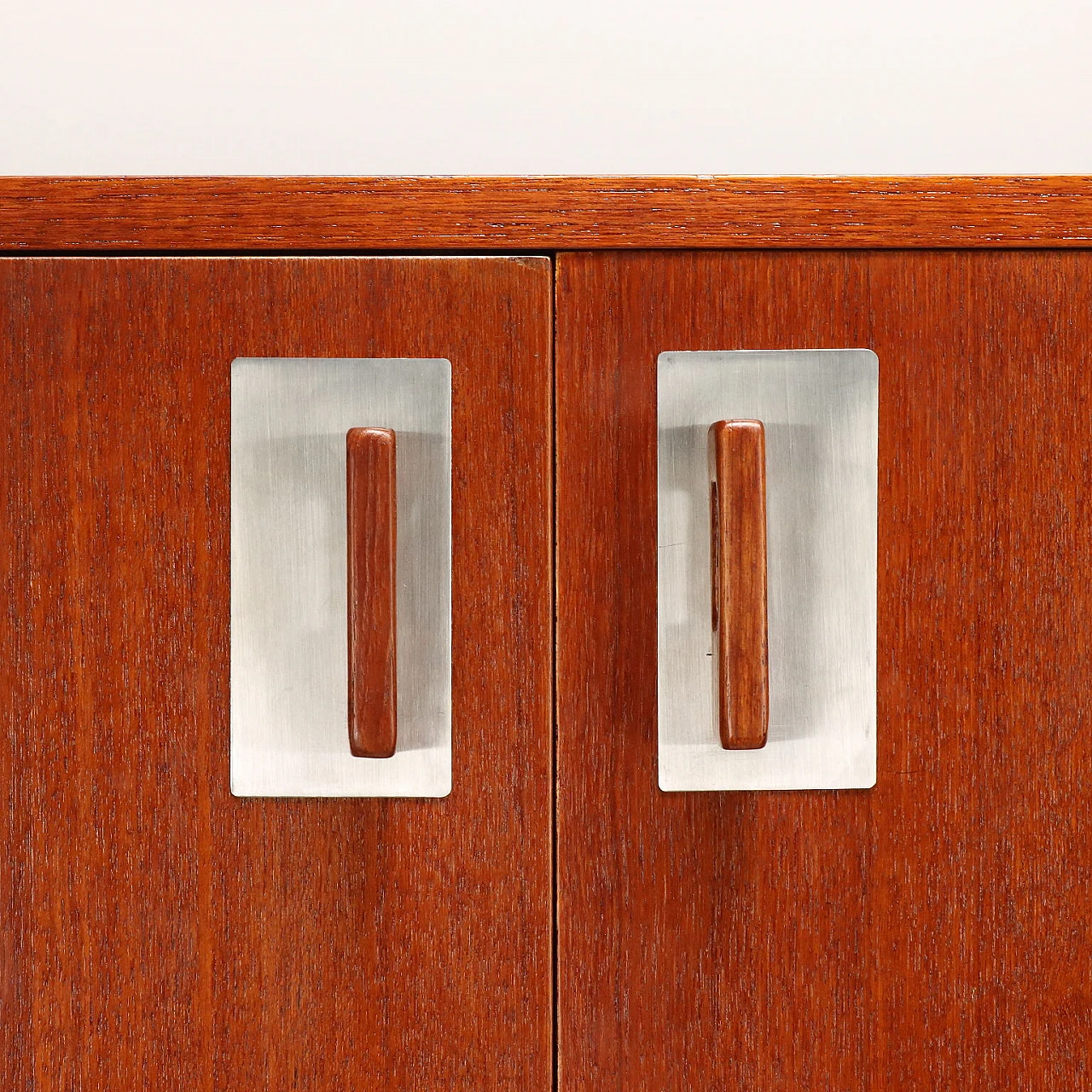 Two-bay bookcase in teak veneer wood, 1960s 9