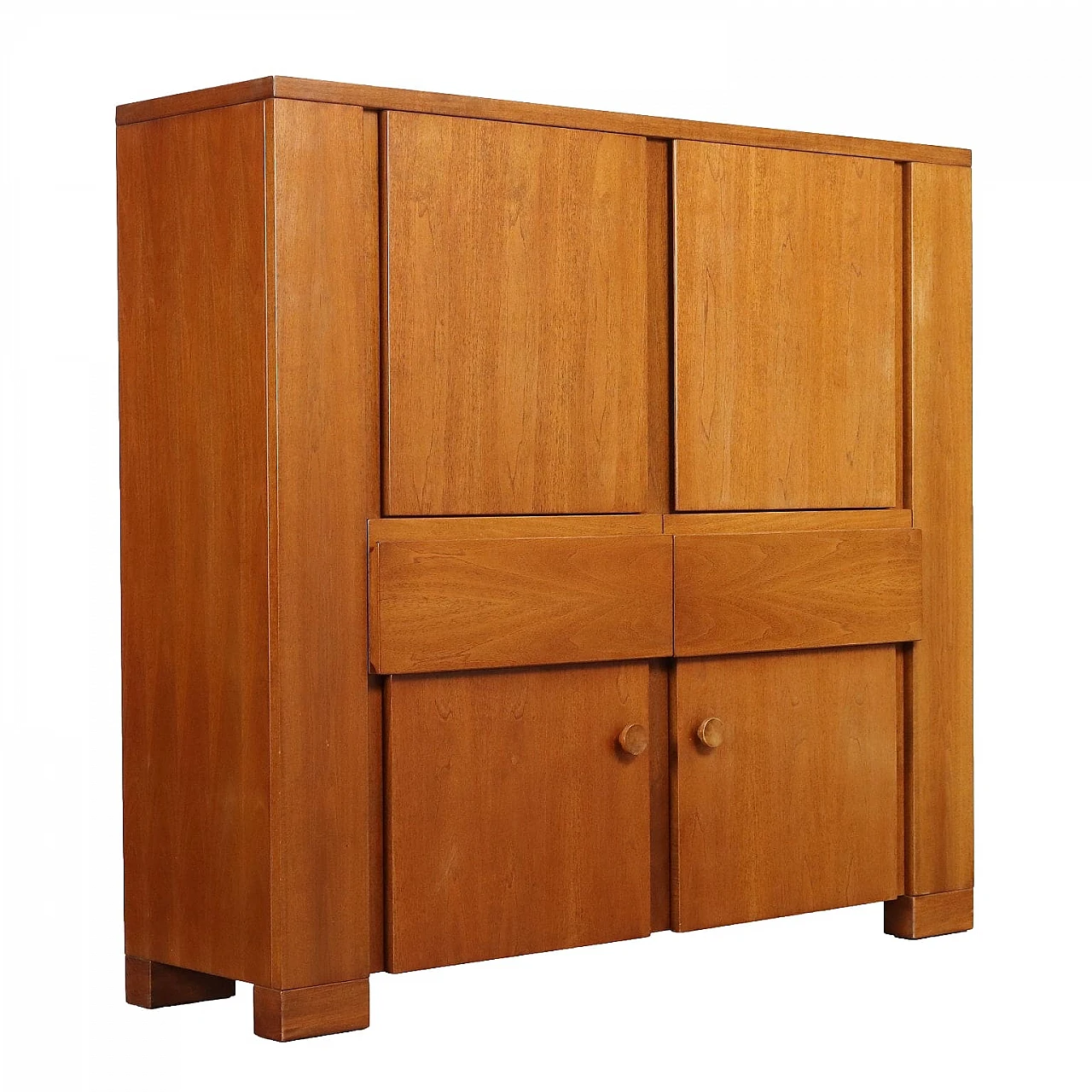 Walnut Torbecchia cupboard by G. Michelucci for Poltronova, 1960s 1