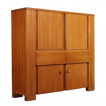 Walnut Torbecchia cupboard by G. Michelucci for Poltronova, 1960s