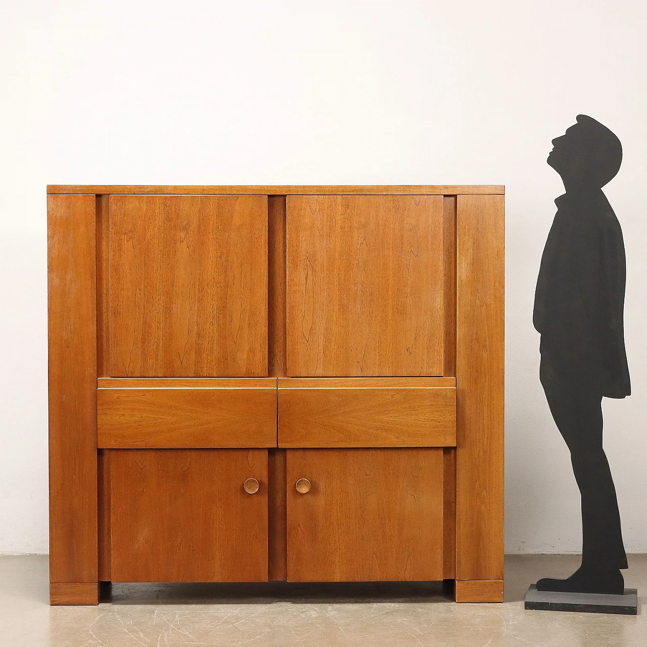 Walnut Torbecchia cupboard by G. Michelucci for Poltronova, 1960s 2