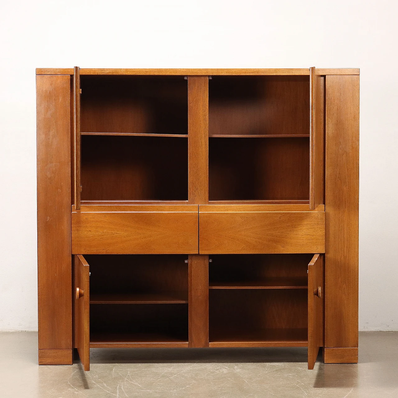 Walnut Torbecchia cupboard by G. Michelucci for Poltronova, 1960s 3