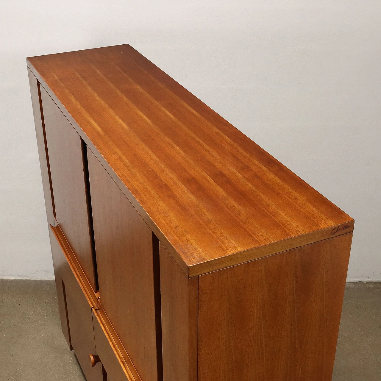 Walnut Torbecchia cupboard by G. Michelucci for Poltronova, 1960s 10