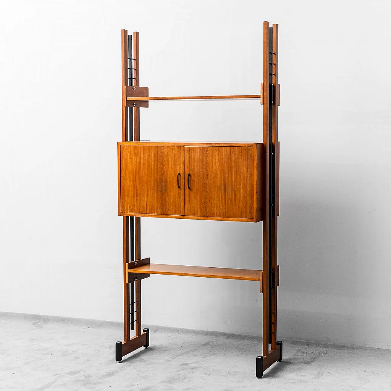 Teak bookcase cabinet, 1960s 1