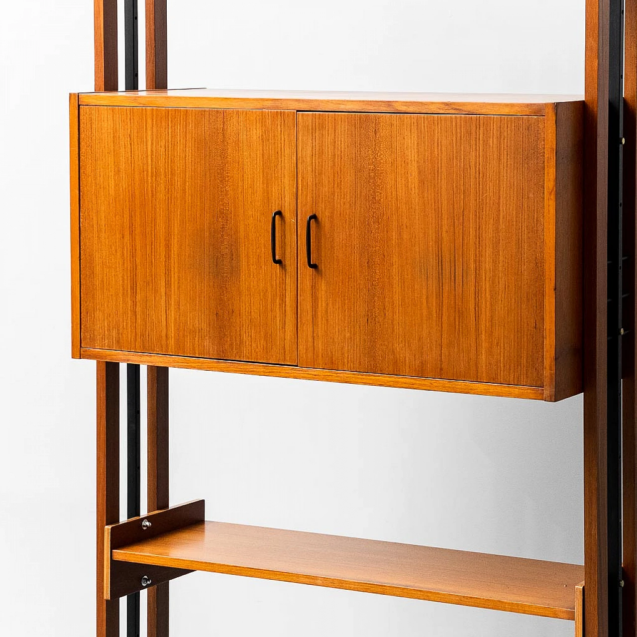 Teak bookcase cabinet, 1960s 11