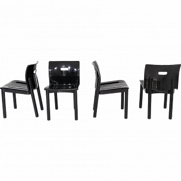 Set of 4 chairs mod 4873, Anna Castelli Ferrieri for Kartell