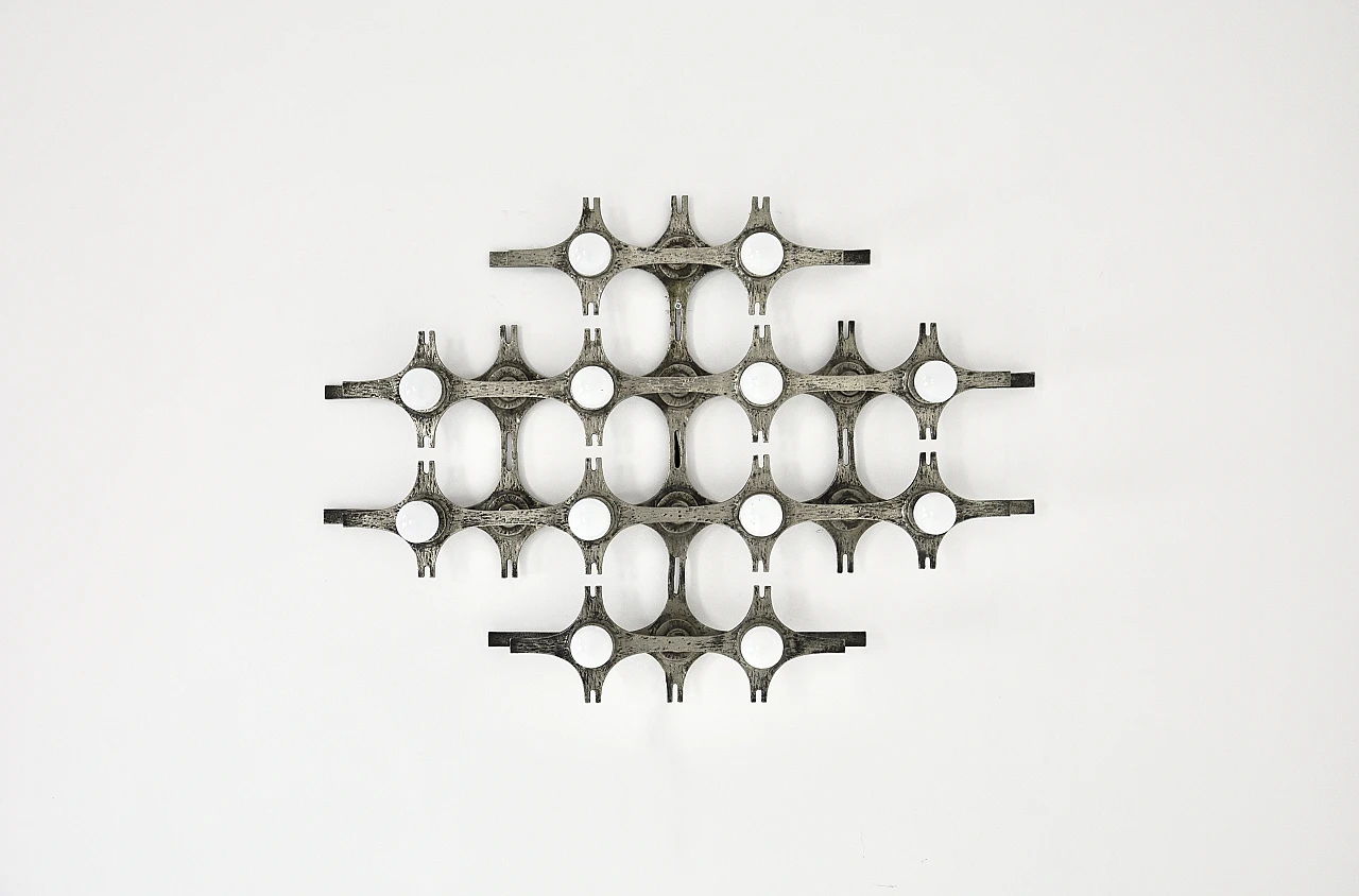 Brutalist wall lamp by Fantoni, 1960s 1