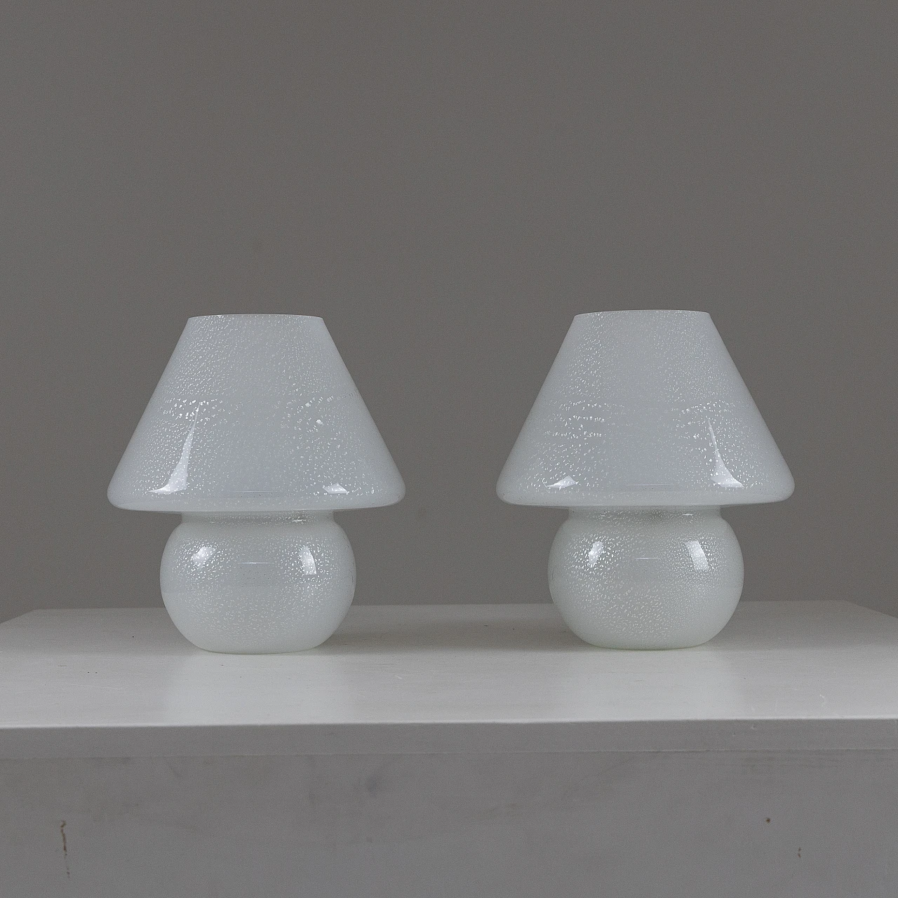 Pair of table lamps, Murano 1970 1