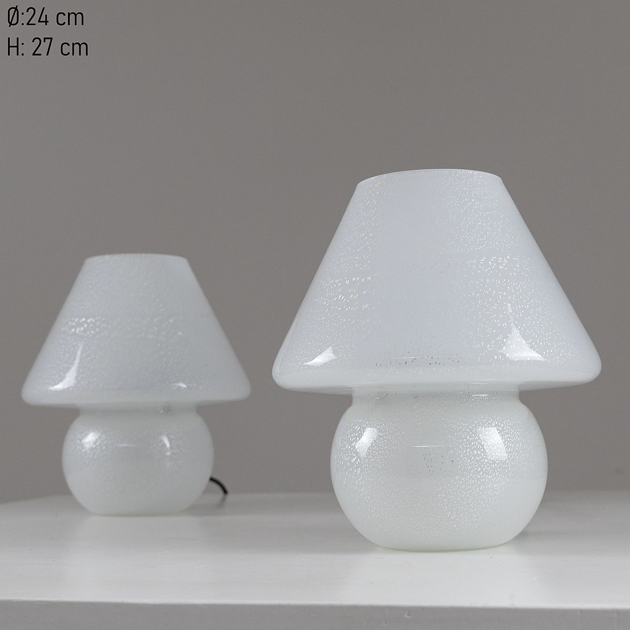 Pair of table lamps, Murano 1970 4