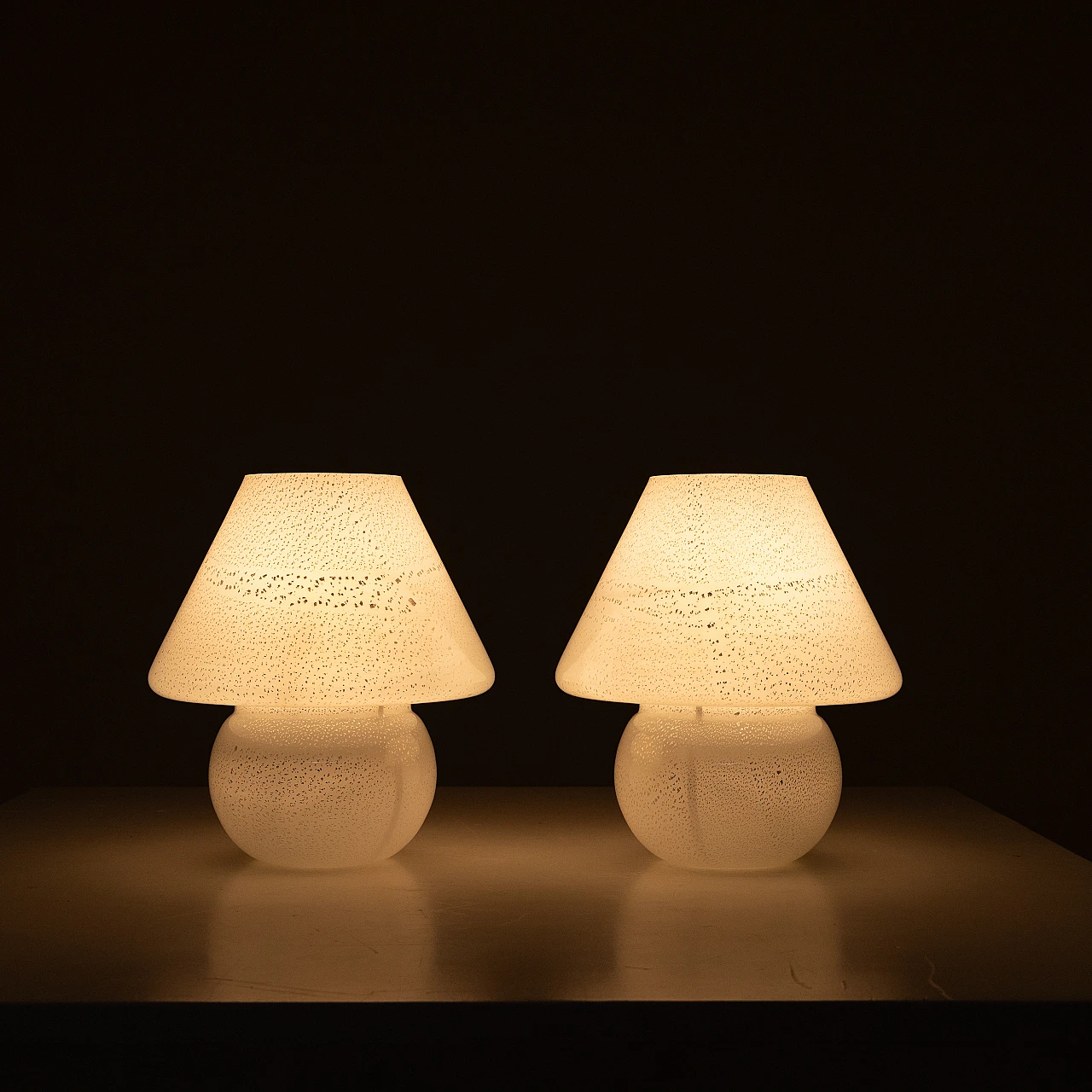 Pair of table lamps, Murano 1970 9