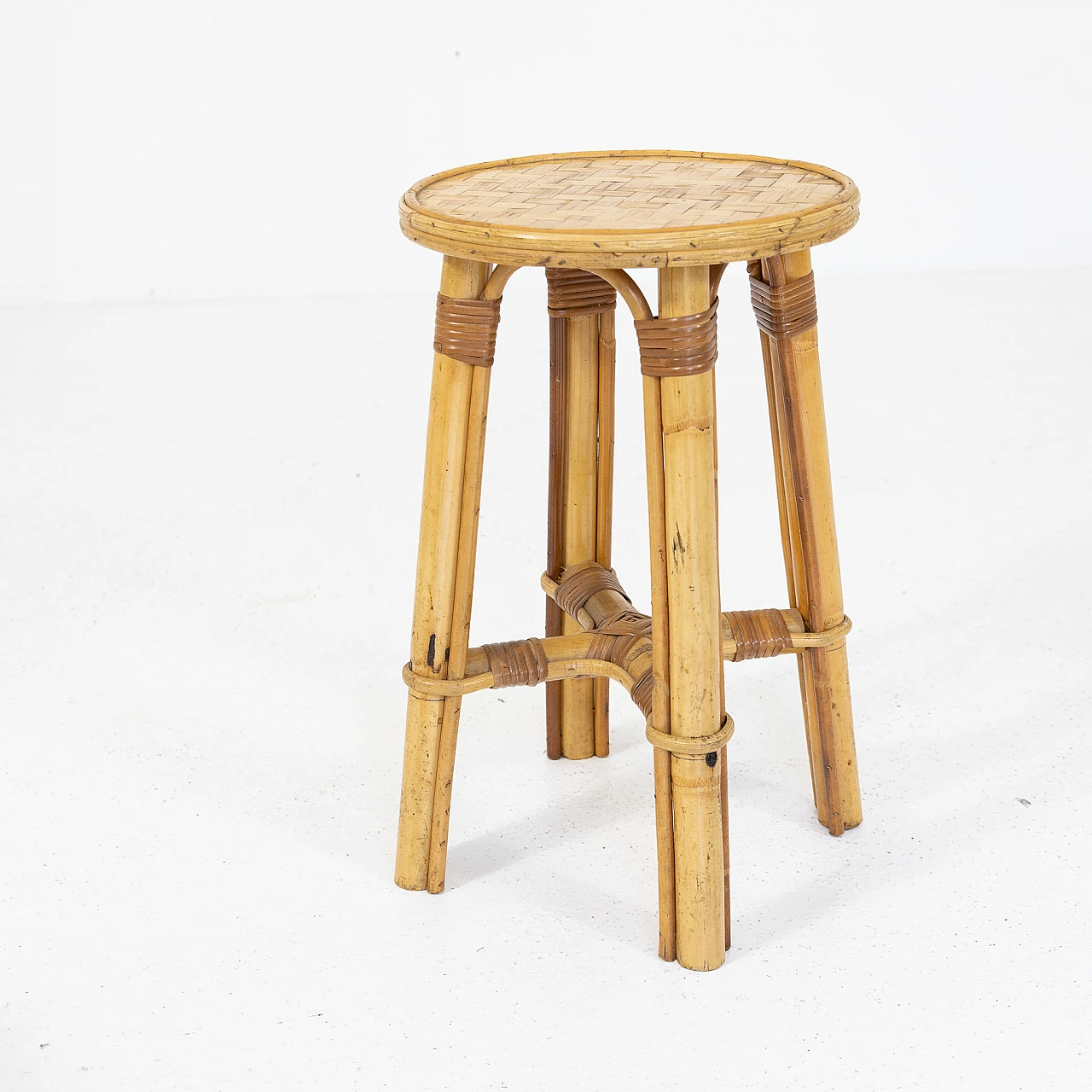 5 Bamboo stools, 1970s 6