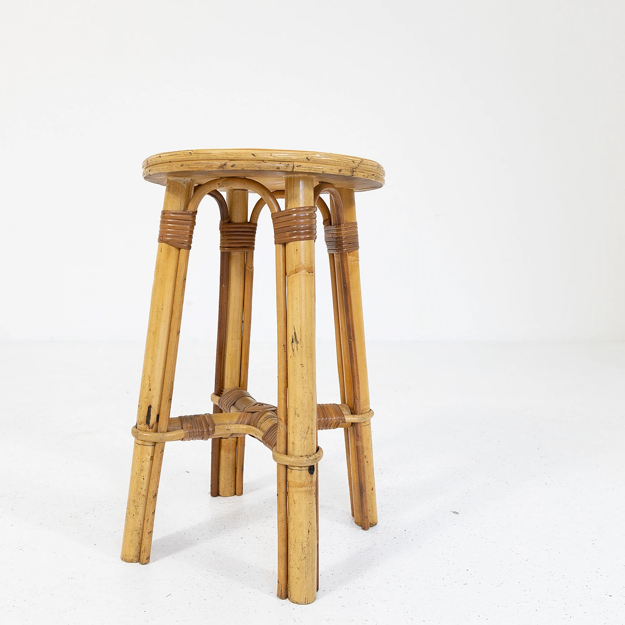 5 Bamboo stools, 1970s 9