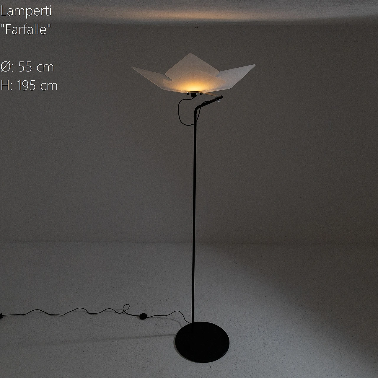 "Farfalle" floor lamp, Lamperti, 1970s 8