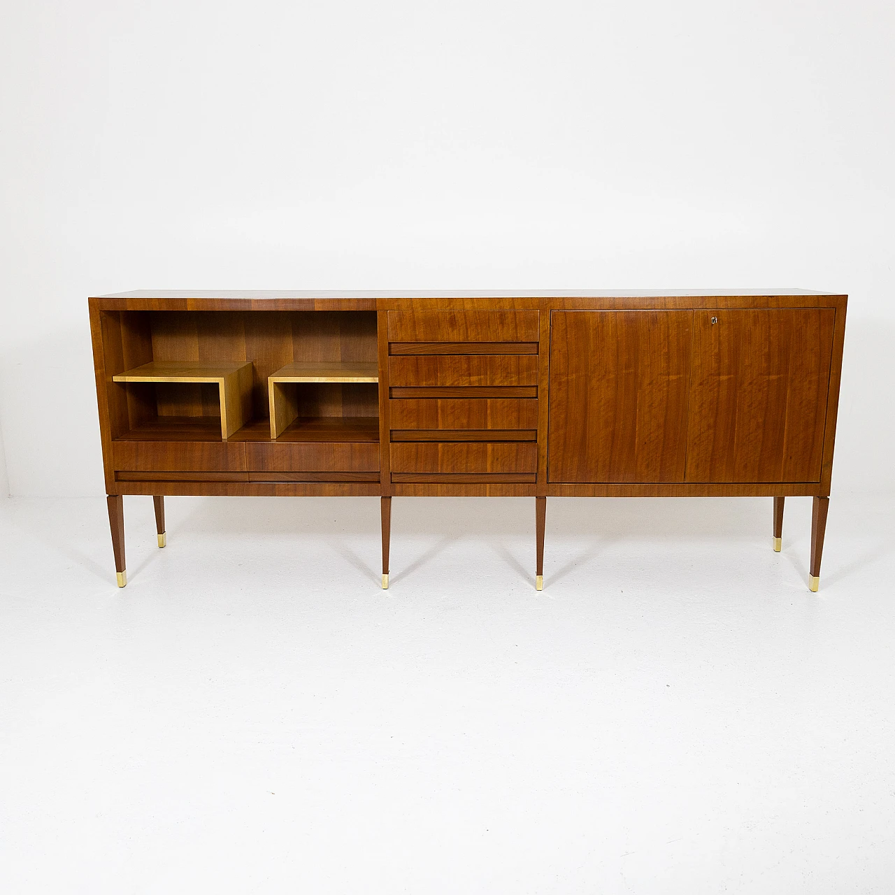 Walnut and beech sideboard, 1960s 1