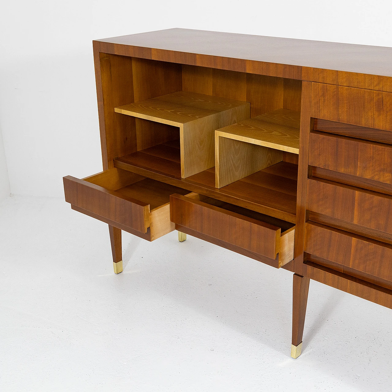 Walnut and beech sideboard, 1960s 7