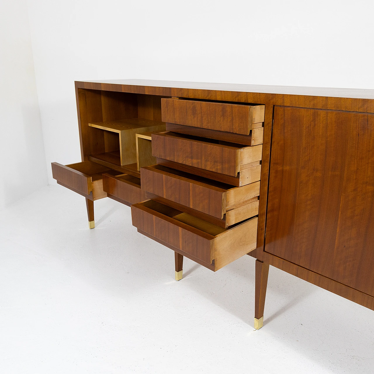 Walnut and beech sideboard, 1960s 8