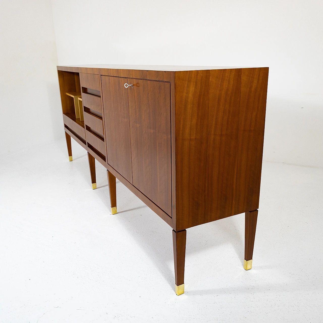 Walnut and beech sideboard, 1960s 11