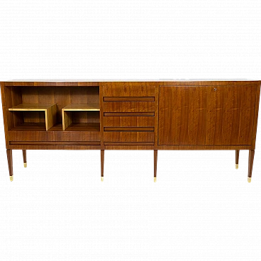 Walnut and beech sideboard, 1960s