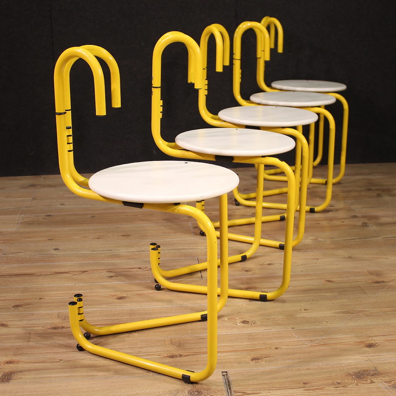 Five Binda mod. stools Luca Leonori for Pallucco, 1982 4