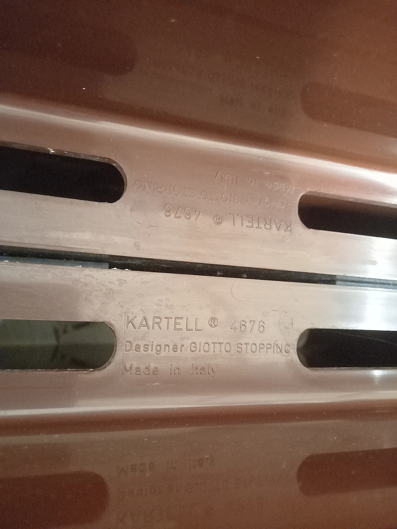 Portariviste 4676 marrone di Giotto Stoppino per Kartell, 70s 6