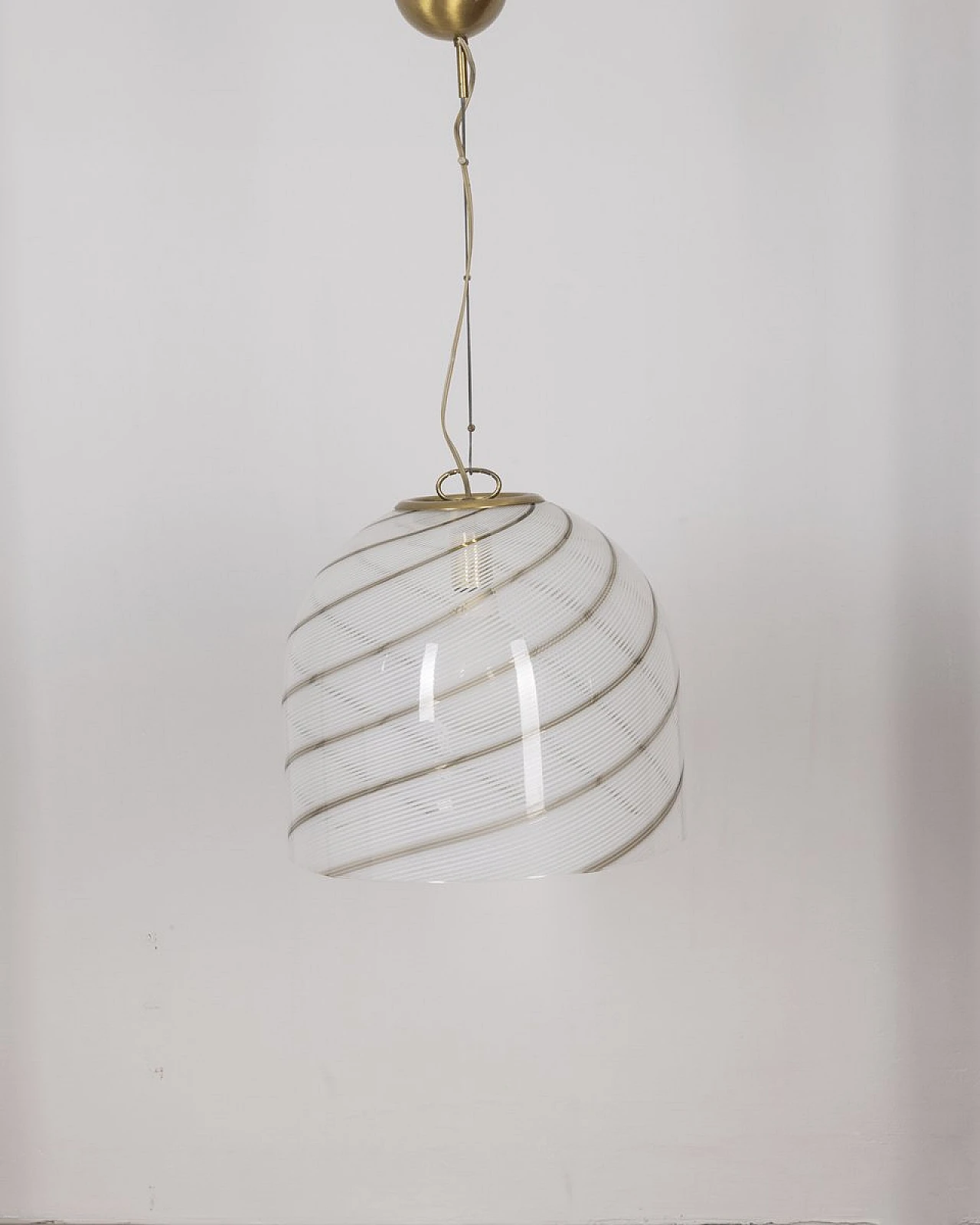 Lampada da soffitto vintage in vetro di Murano, Italia, anni '70 1