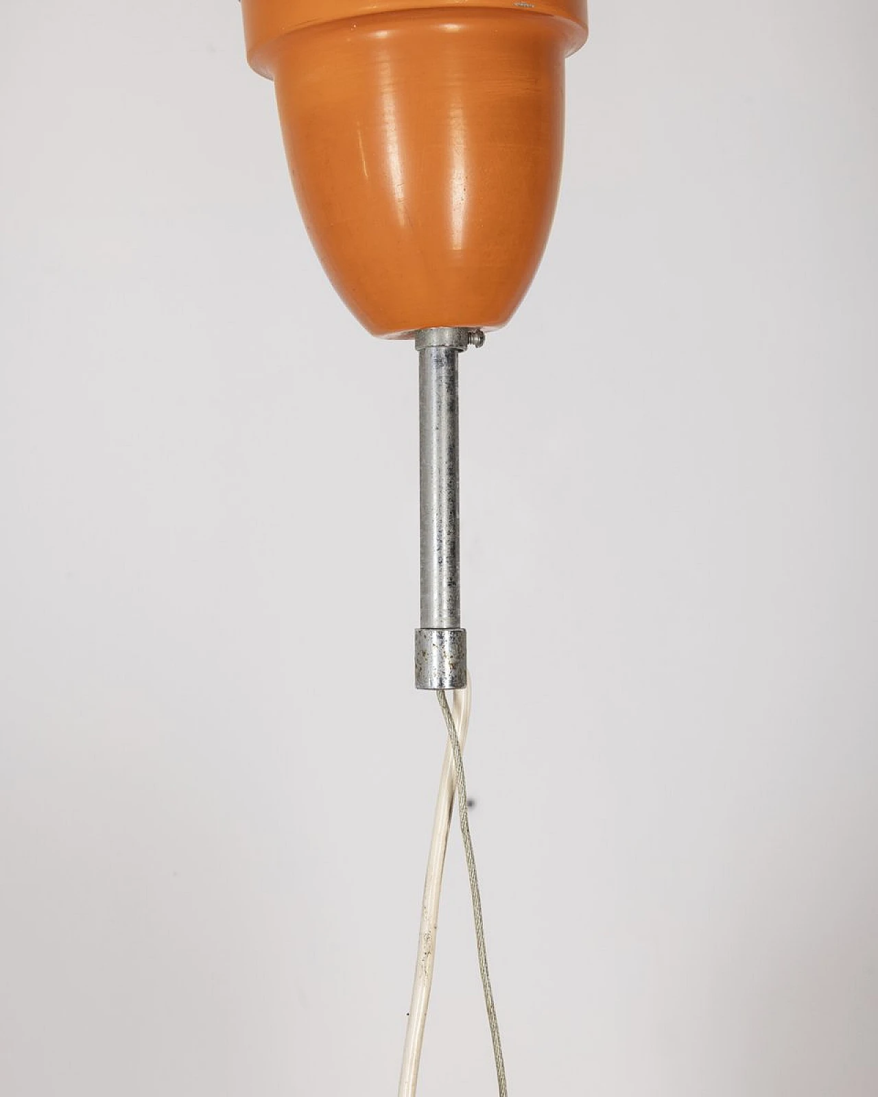 Vintage Italian Ceiling Light in Orange Metal, 1970s 9