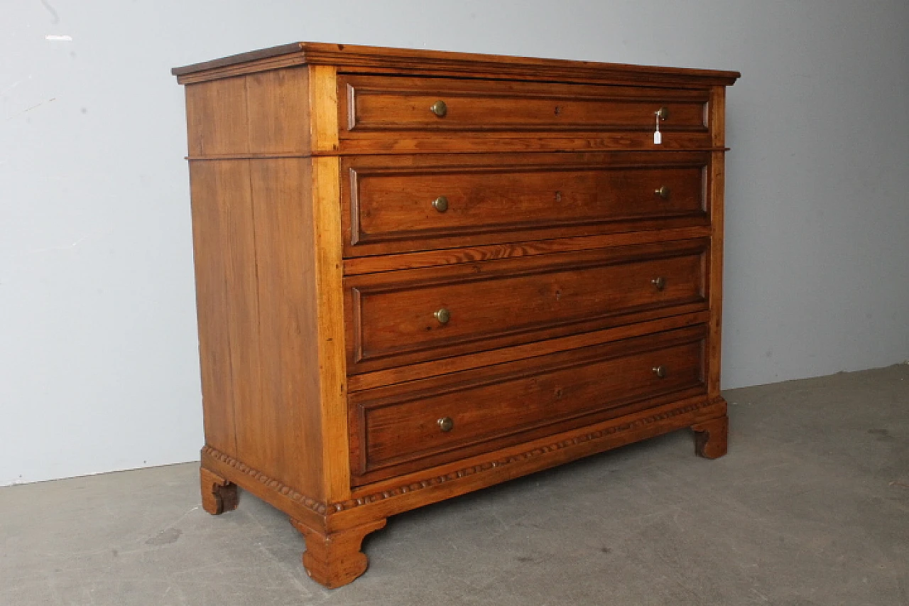 Rustic Tuscan chest of drawers in solid wood, 19th century 7