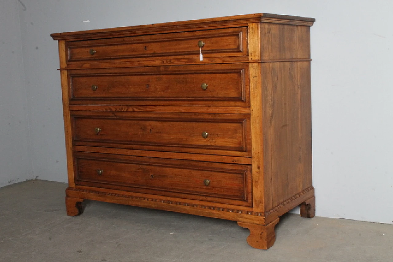 Rustic Tuscan chest of drawers in solid wood, 19th century 10