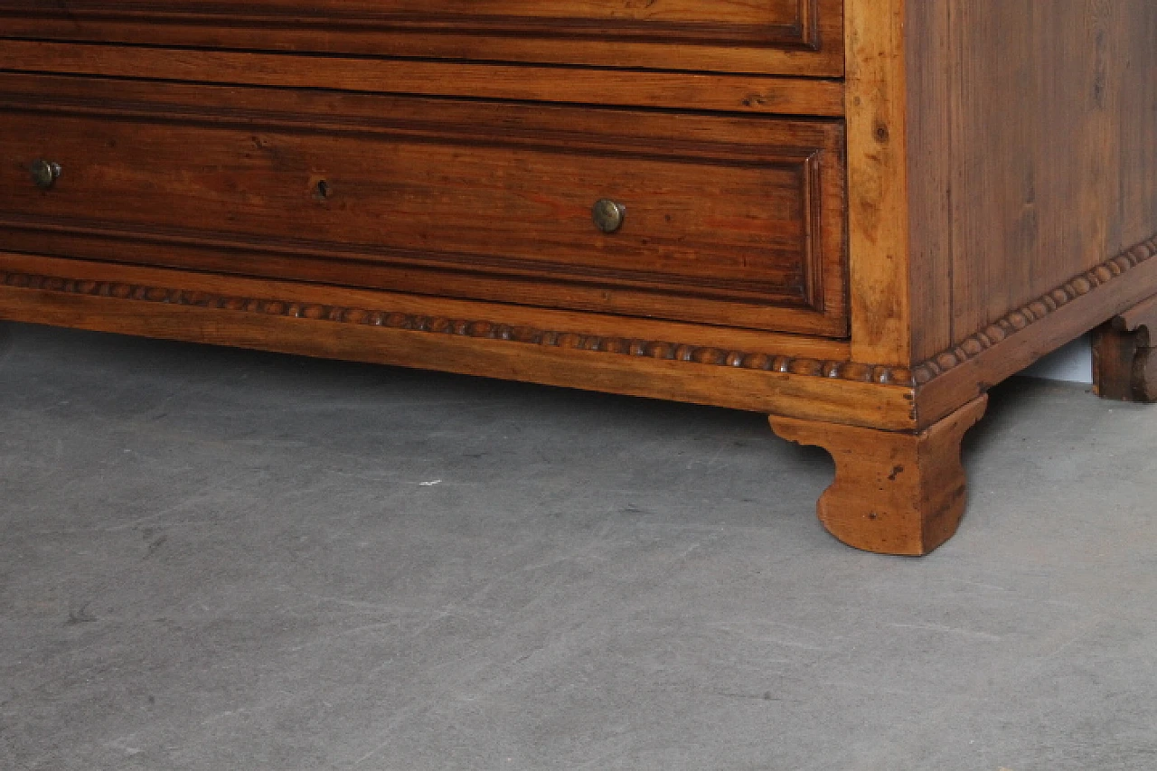 Rustic Tuscan chest of drawers in solid wood, 19th century 11