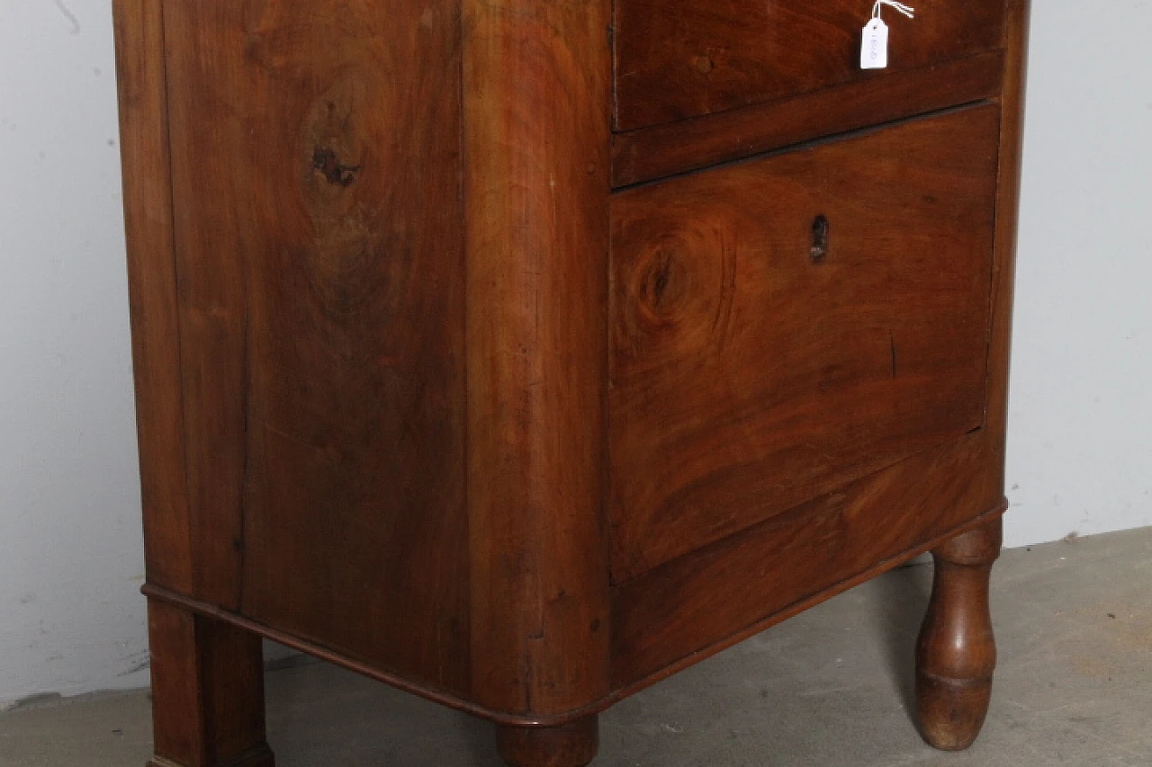 Lombard Charles X three-drawer sideboard in solid walnut, 1820 6