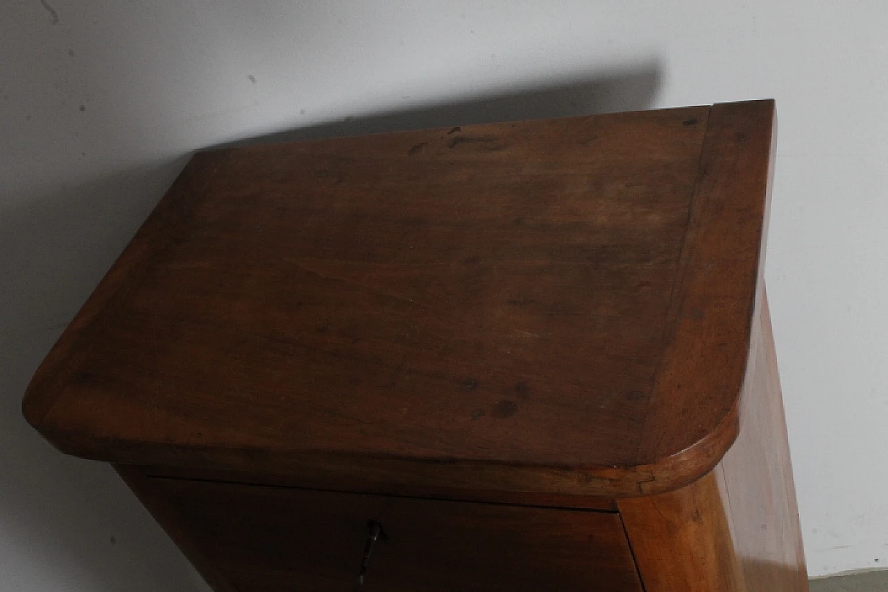 Lombard Charles X three-drawer sideboard in solid walnut, 1820 14