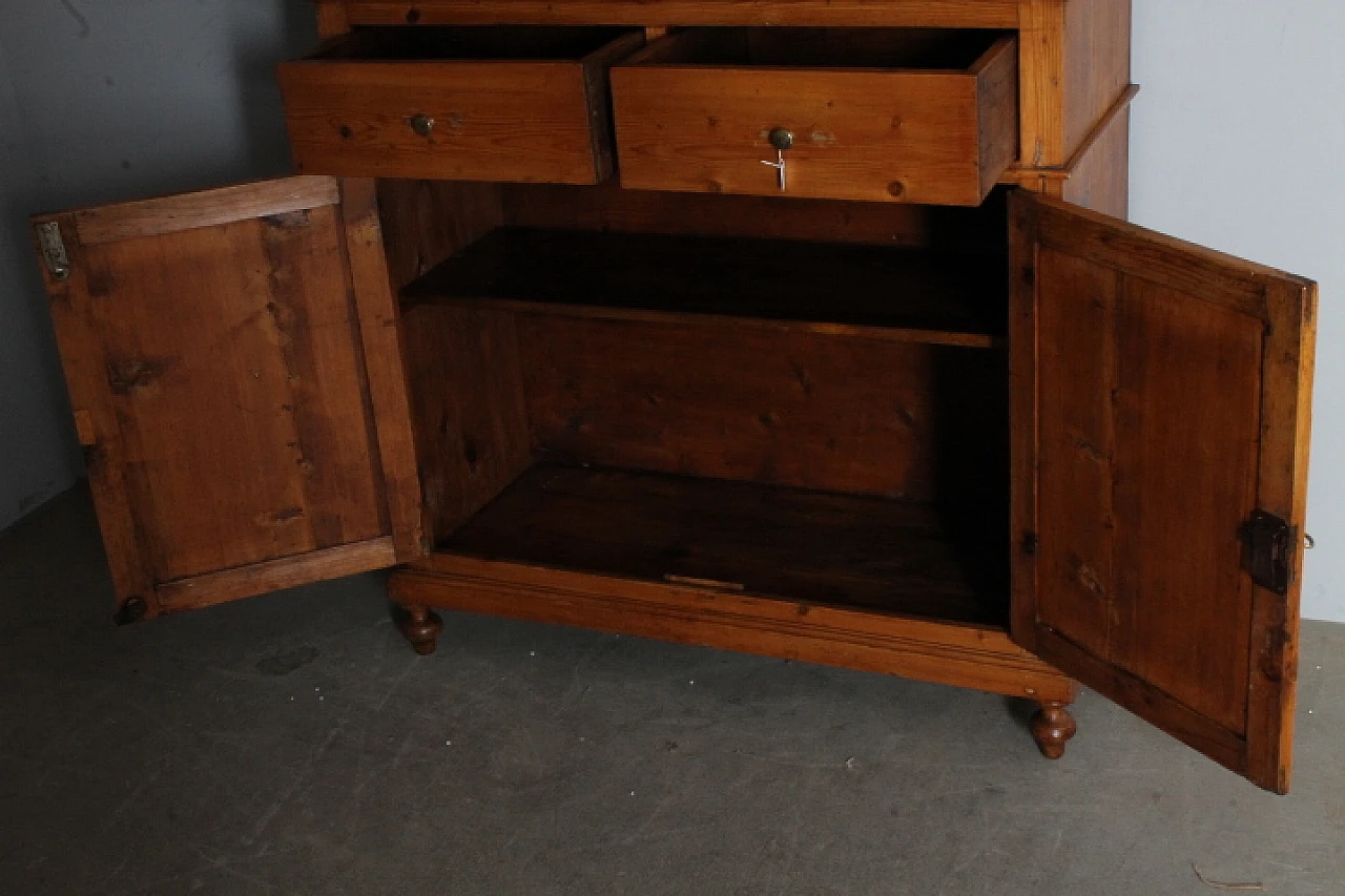 Tuscan rustic natural wood cupboard, 19th century 10