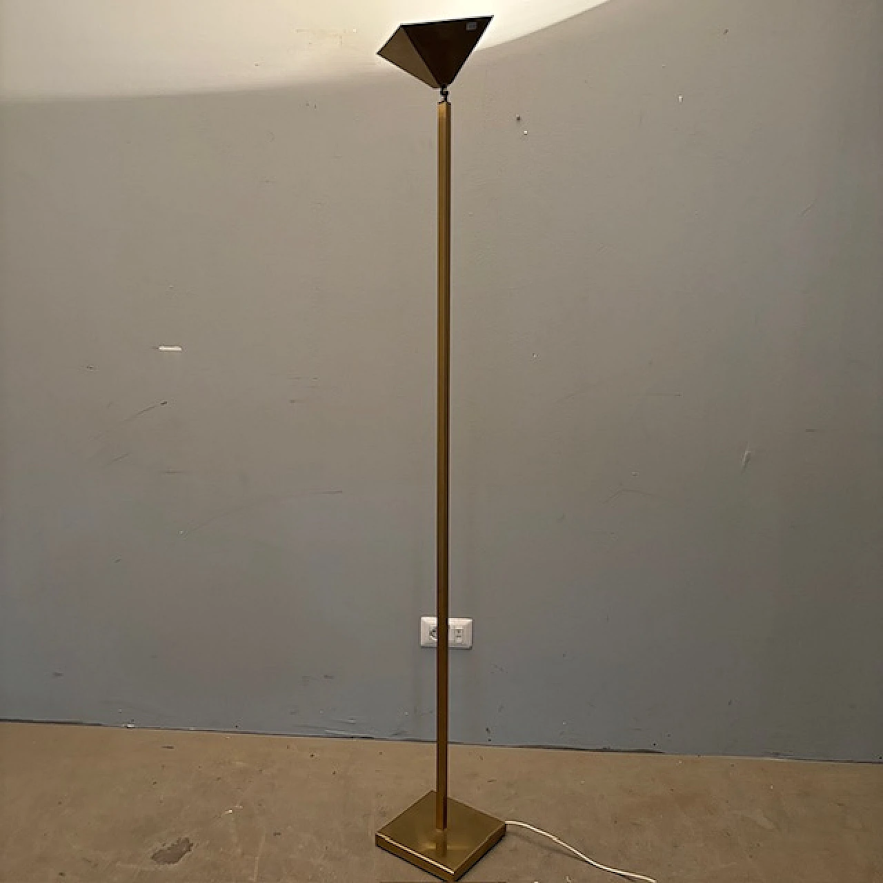 Lampada in ottone cromata oro, anni '70 9