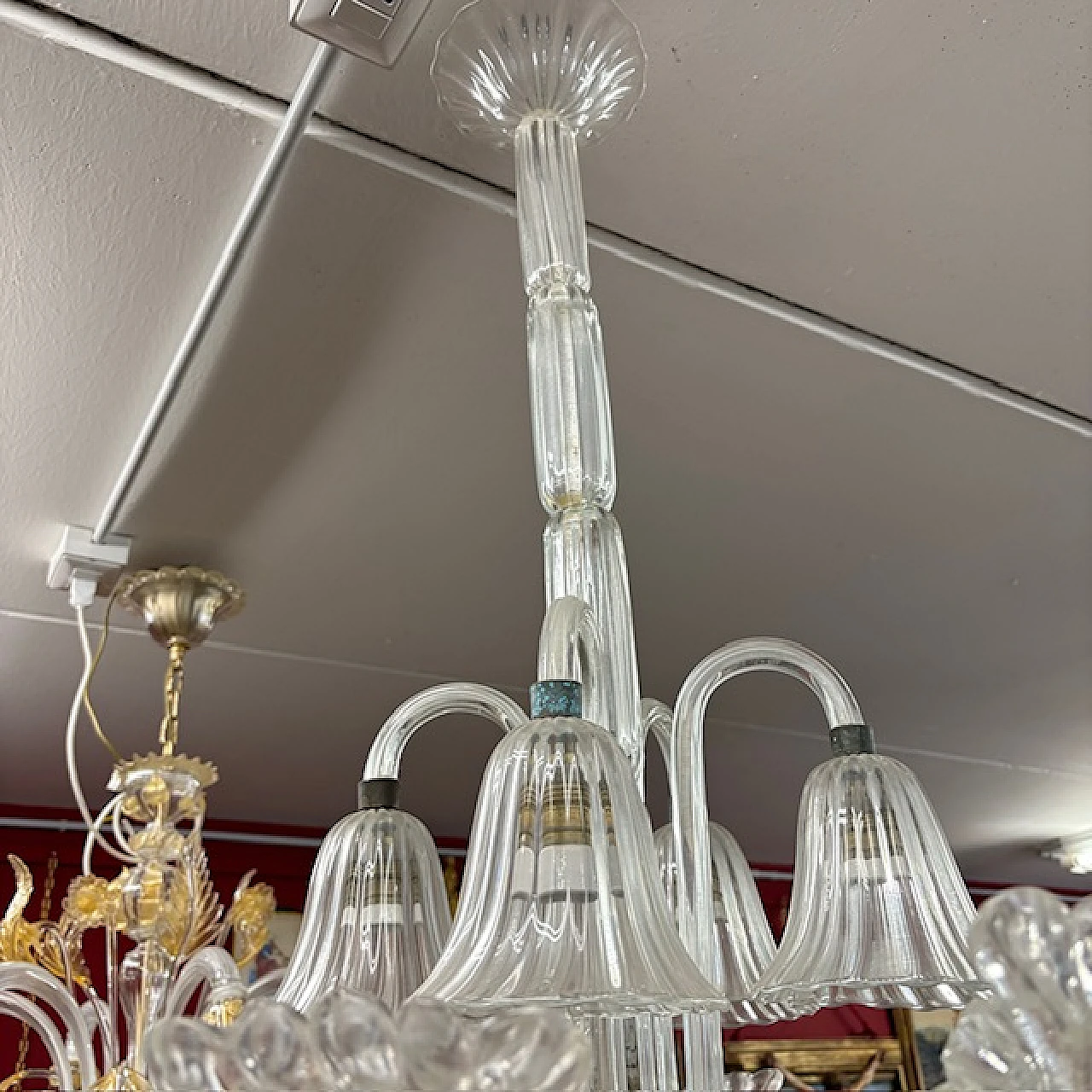 Ercole Barovier  Art Deco chandelier hadmade glass,  1930s 6