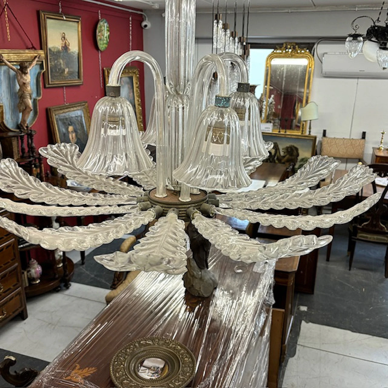 Ercole Barovier  Art Deco chandelier hadmade glass,  1930s 11