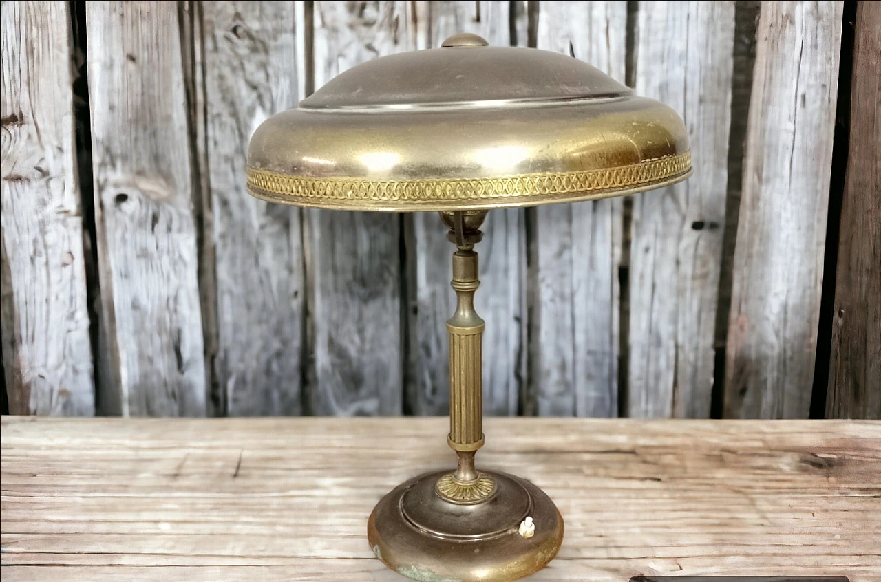 1940s brass table lamp 2