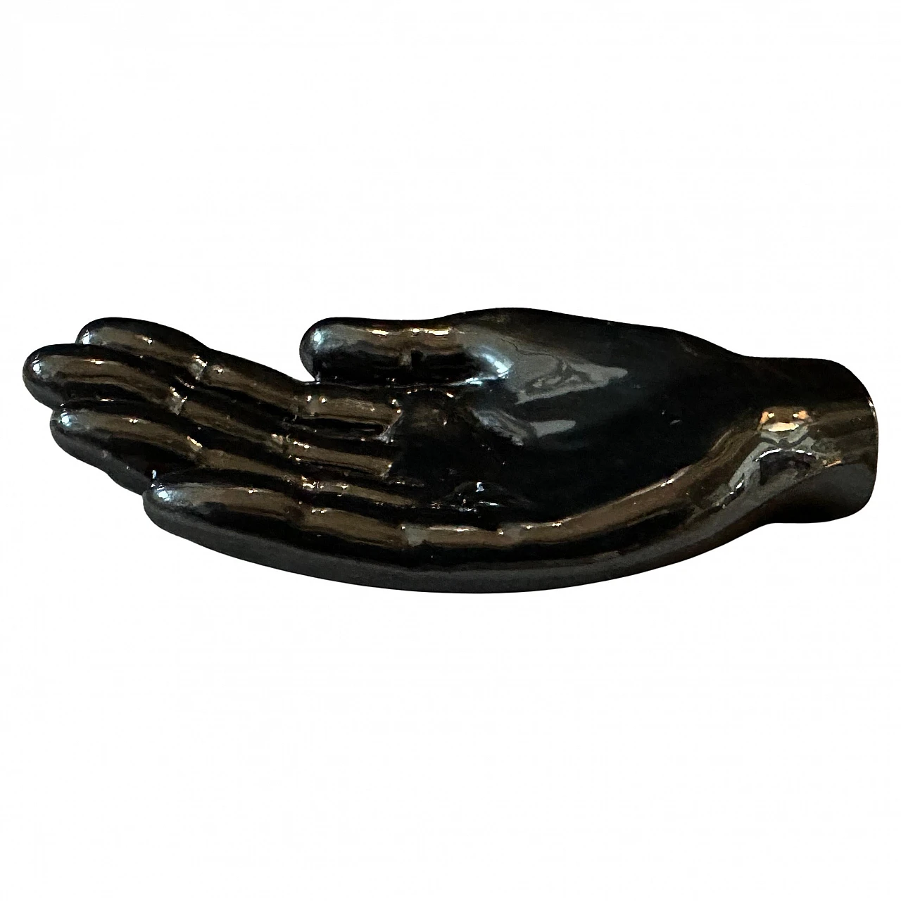 Black Murano glass paperweight by Alfredo Barbini, 1990s 1