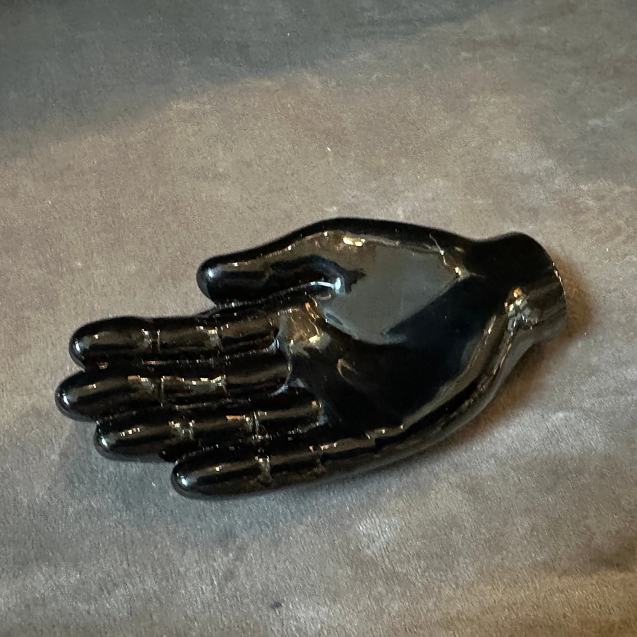 Black Murano glass paperweight by Alfredo Barbini, 1990s 2