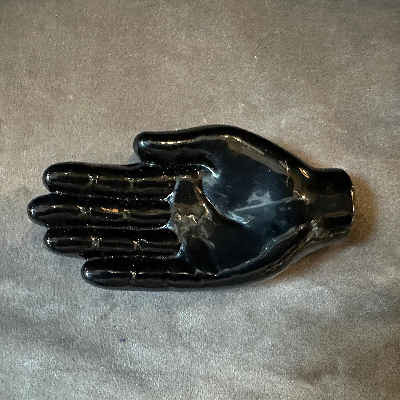 Black Murano glass paperweight by Alfredo Barbini, 1990s 4