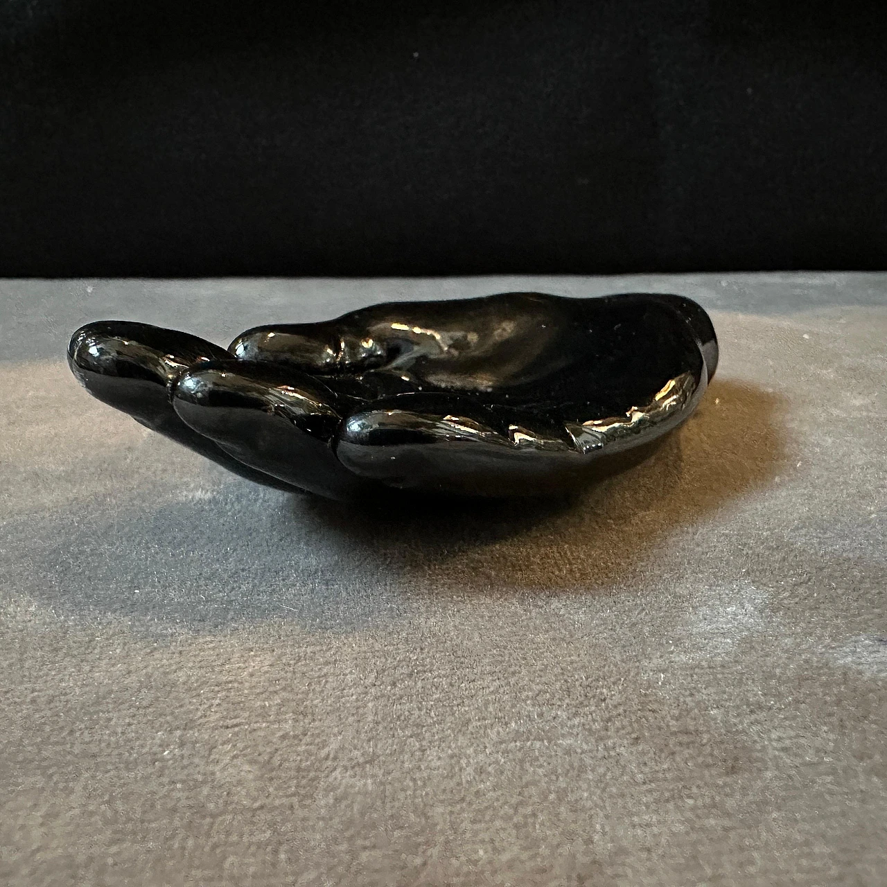 Black Murano glass paperweight by Alfredo Barbini, 1990s 9